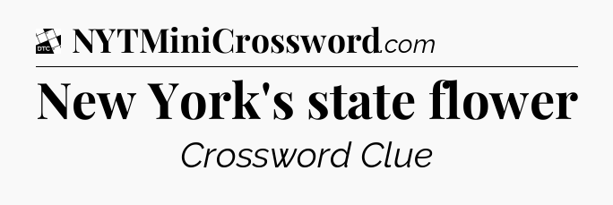 New York's state flower - Daily Themed Classic Crossword