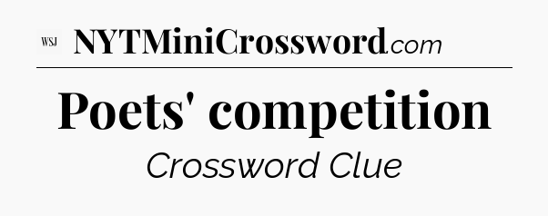 Poets' competition - WSJ Crossword