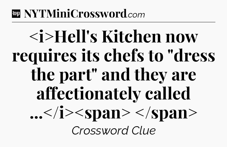 Hell's Kitchen now requires its chefs to 