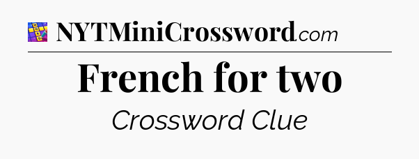 French for two Codycross