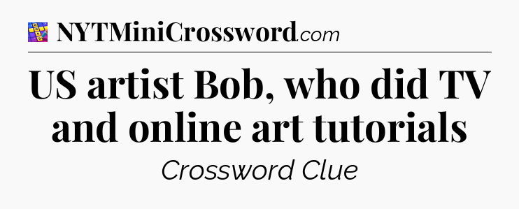 US artist Bob, who did TV and online art tutorials Codycross
