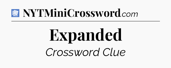 Expanded Puzzle Page Crossword Clue