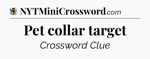 Pet collar target Crossword Clue