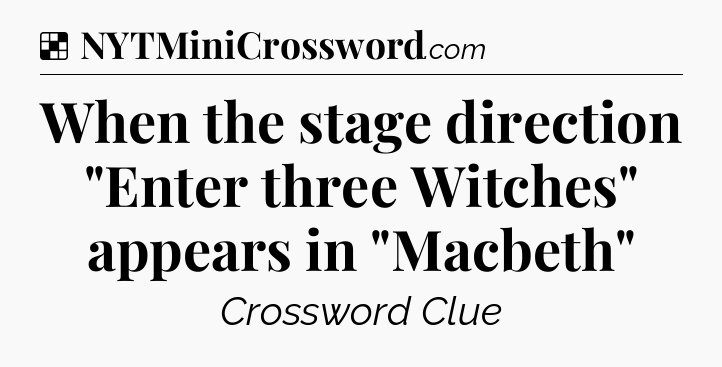 Solution: When the stage direction 