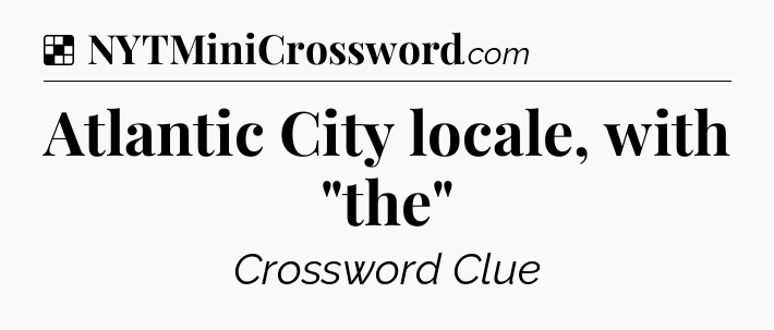 Solution: Atlantic City locale, with 