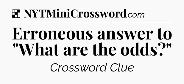 Solution: Erroneous answer to 