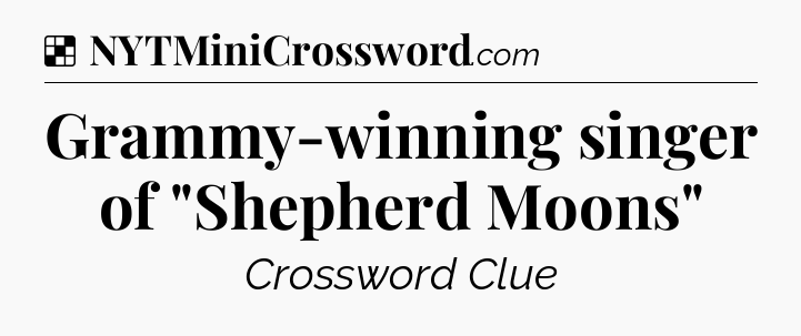 Solution: Grammy-winning singer of 