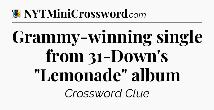 Grammy-winning single from 31-Down's 