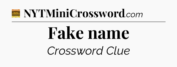 Fake name crossword clue Eugene Sheffer