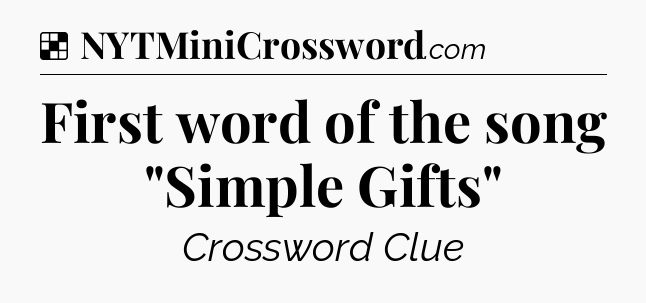 Solution: First word of the song 