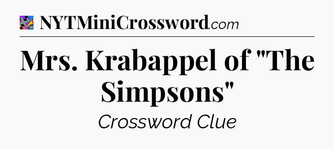 Mrs. Krabappel of 