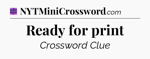 Ready for print - Thomas Joseph Crossword