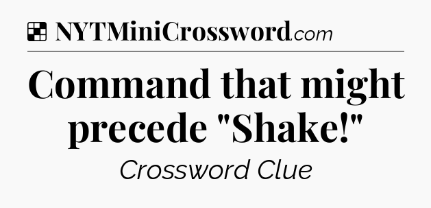 Solution: Command that might precede 