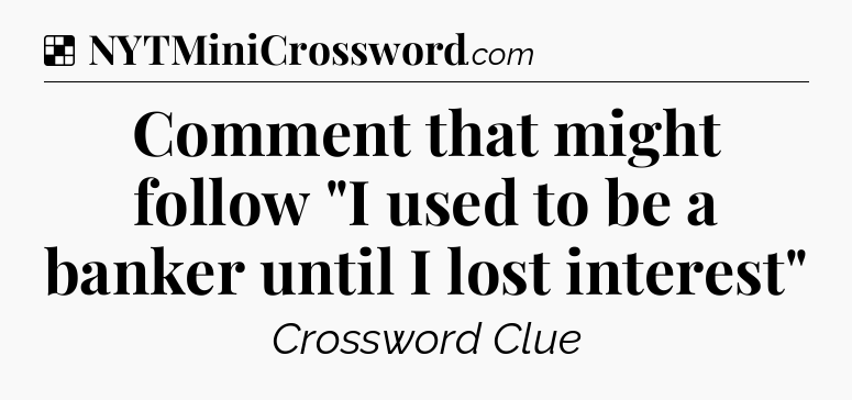 Solution: Comment that might follow 