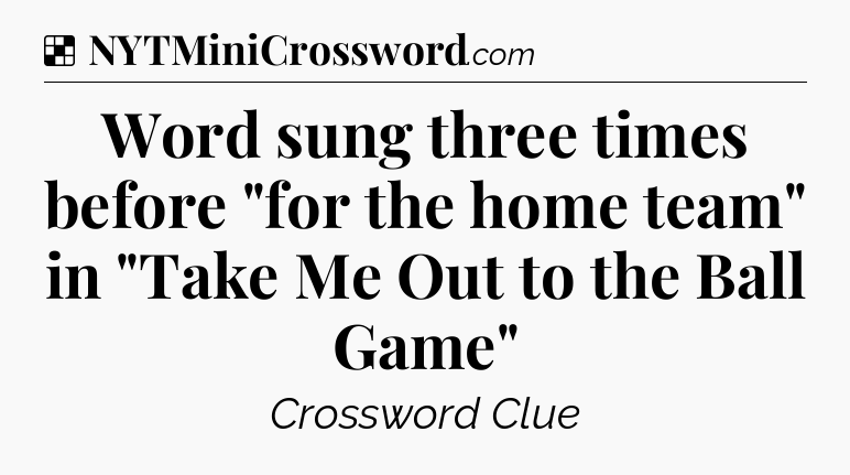 Solution: Word sung three times before 