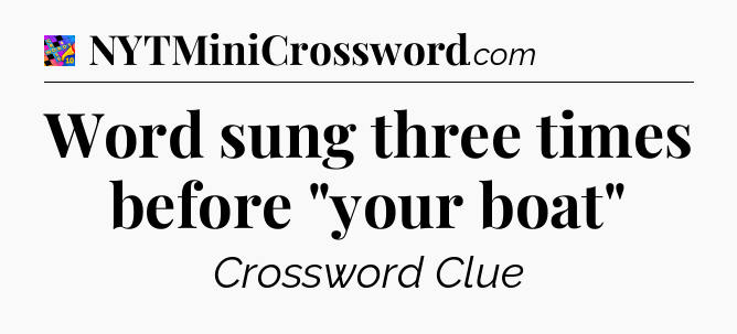 Word sung three times before 