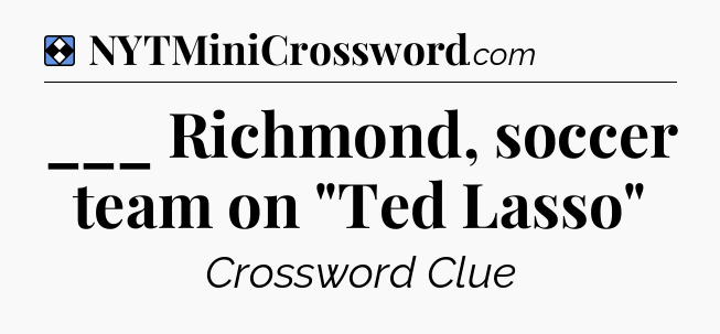 Solution: ___ Richmond, soccer team on 