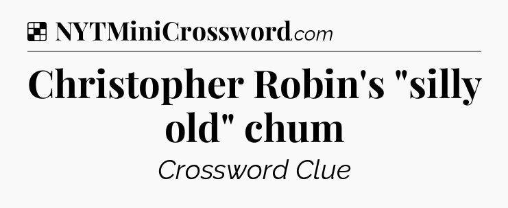 Solution: Christopher Robin's 