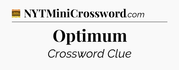 Optimum - Eugene Sheffer Crossword