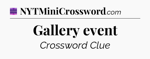 Gallery event - Thomas Joseph Crossword