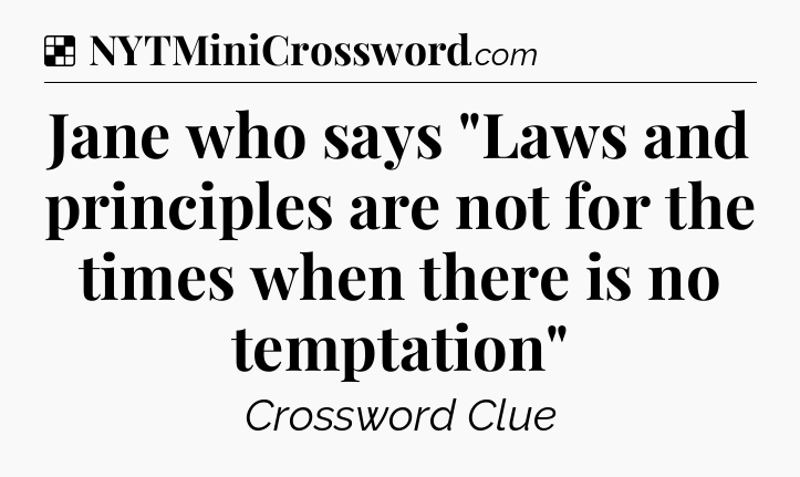 Solution: Jane who says 