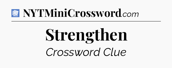 Strengthen Puzzle Page Crossword Clue