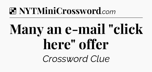 Solution: Many an e-mail 