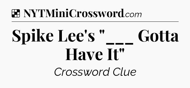 Solution: Spike Lee's 