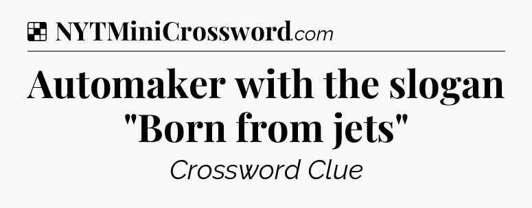 Solution: Automaker with the slogan 