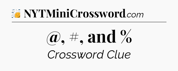 @, #, and % - 7 Little Words