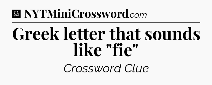 Greek letter that sounds like 