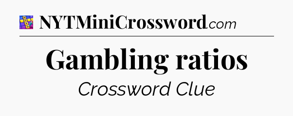 Gambling ratios Codycross