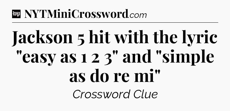 Jackson 5 hit with the lyric 