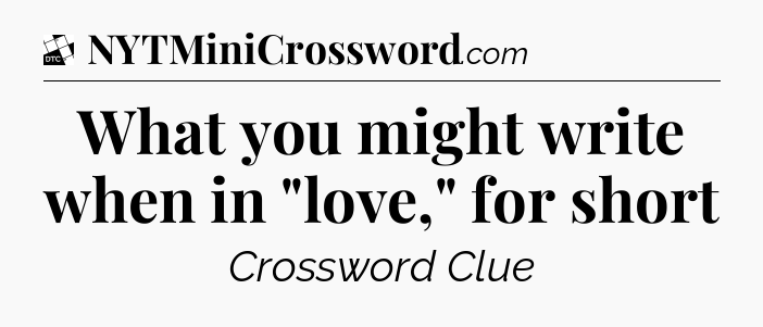 What you might write when in 