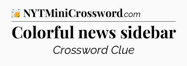 Colorful news sidebar - 7 Little Words