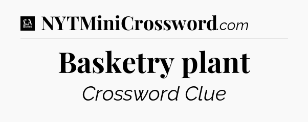 Basketry plant - LA Times Crossword