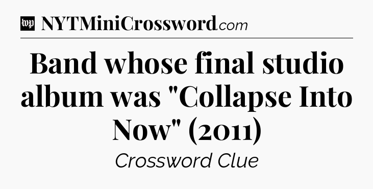 Band whose final studio album was 