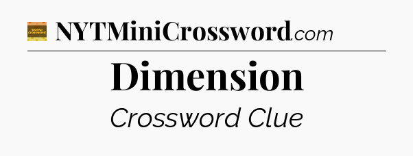 Dimension - Eugene Sheffer Crossword