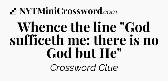 Solution: Whence the line 