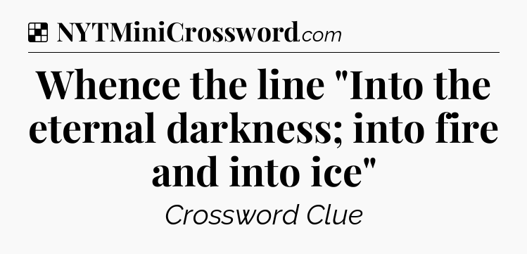 Solution: Whence the line 