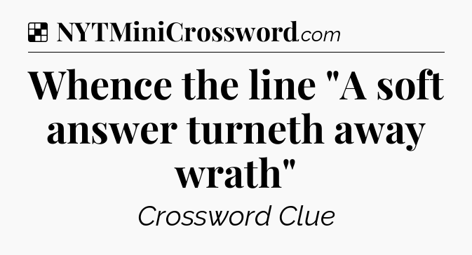 Solution: Whence the line 