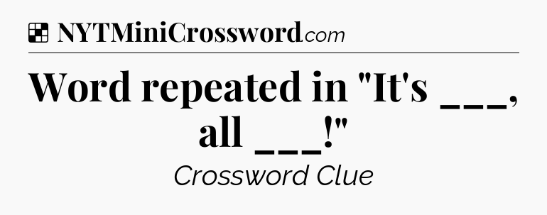Solution: Word repeated in 