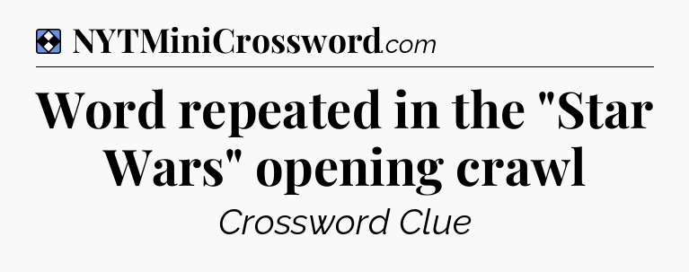 Solution: Word repeated in the 