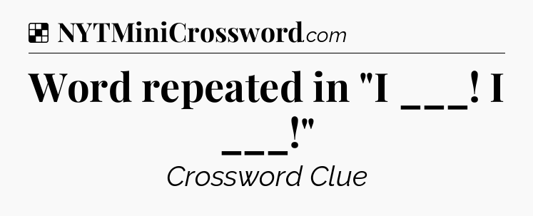 Solution: Word repeated in 