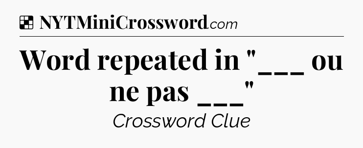 Solution: Word repeated in 