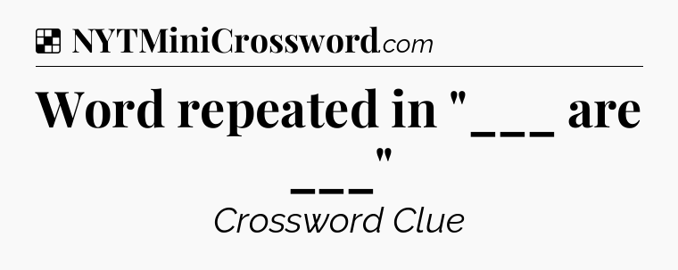 Solution: Word repeated in 