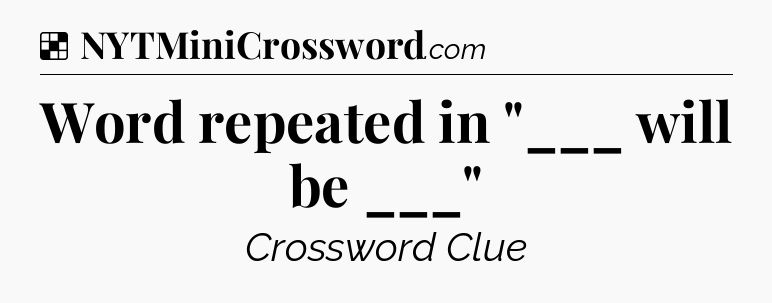 Solution: Word repeated in 