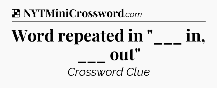 Solution: Word repeated in 