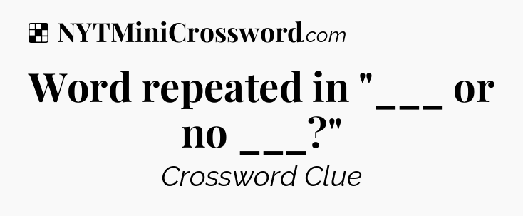 Solution: Word repeated in 