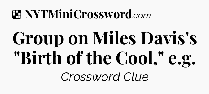 Solution: Group on Miles Davis's 